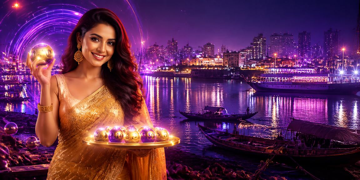 চট্টগ্রামে শাড়ি উৎসবে লটারি গেম উপভোগ করছেন এক মহিলা
