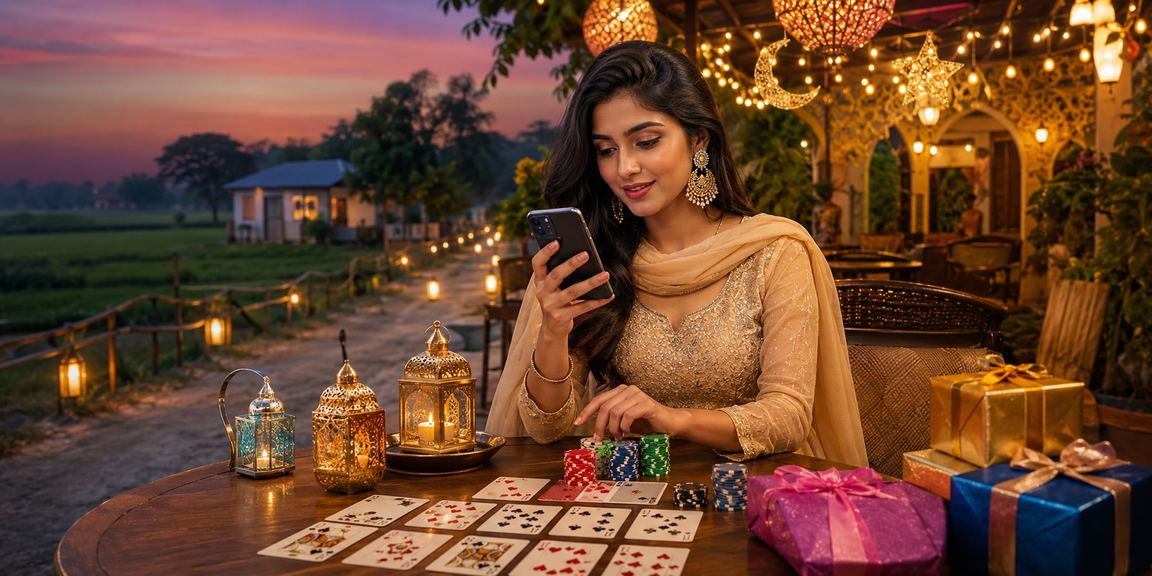 রংপুরে ঈদ উৎসবে রামি কার্ড গেম উপভোগ করছেন খেলোয়াড়রা